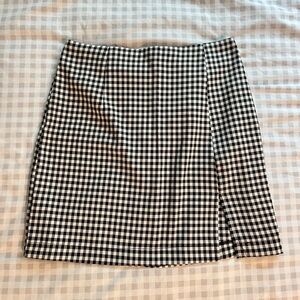 Gingham mini skirt